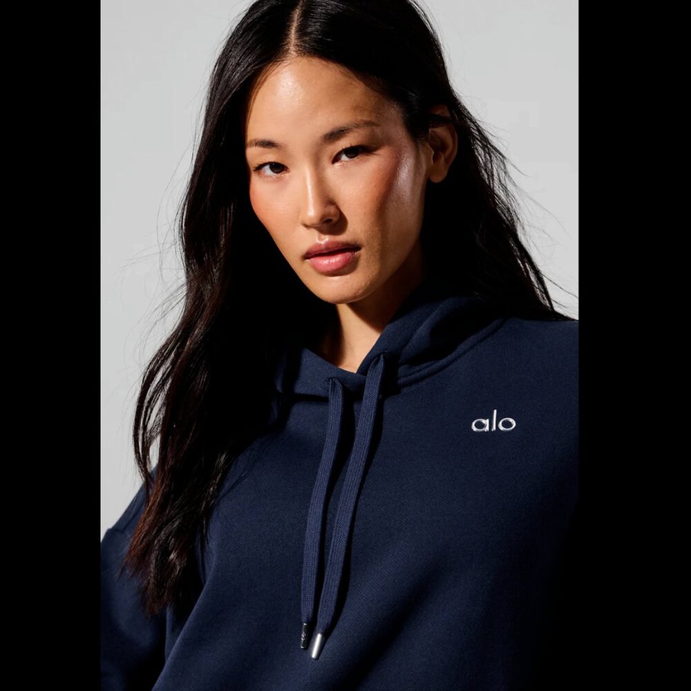 Alo Yoga Accolade Hoodie – Unisex – Navy – Size Small - Picture 4 of 9